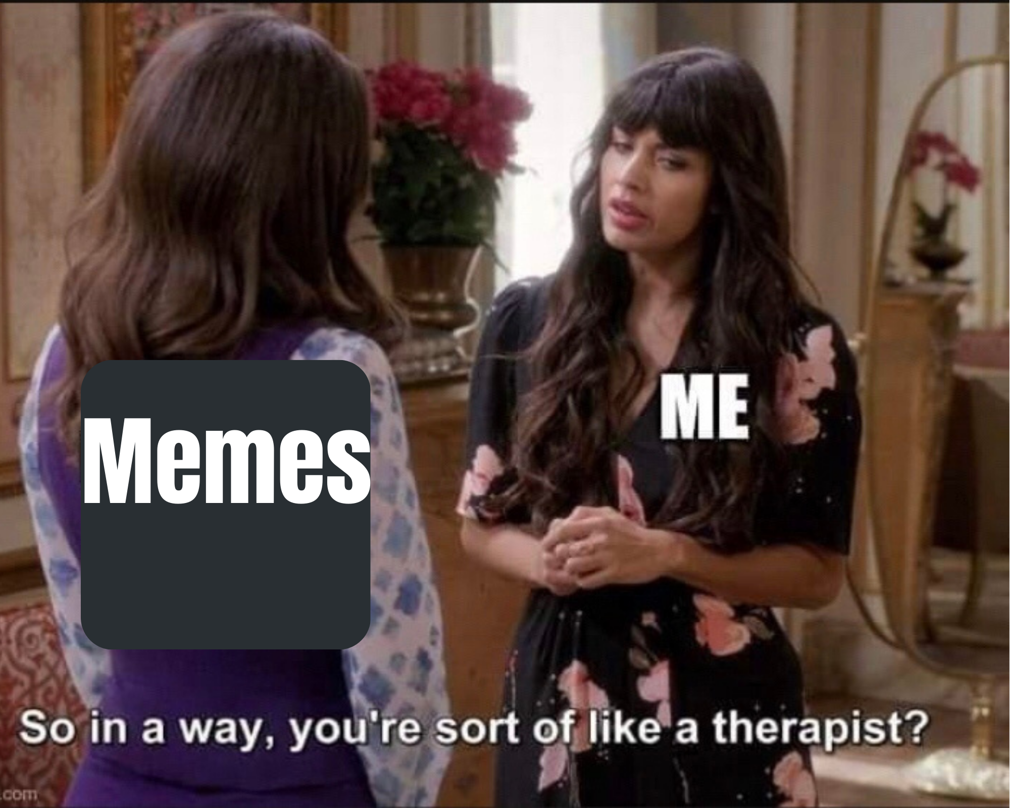 Internet meme - Me Memes So in a way, you're sort of a therapist? Cotti