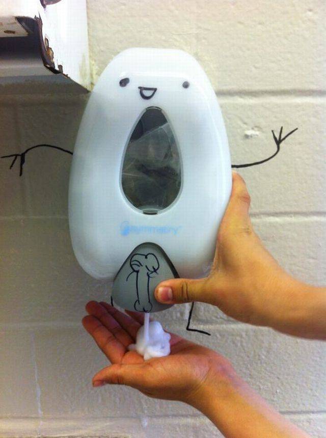 funny pics and memes - soap dispenser penis meme