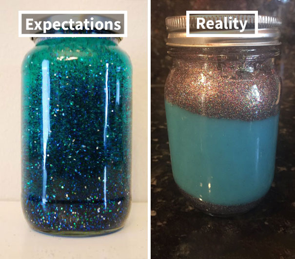 good expectations bad reality glitter - Expectations Reality