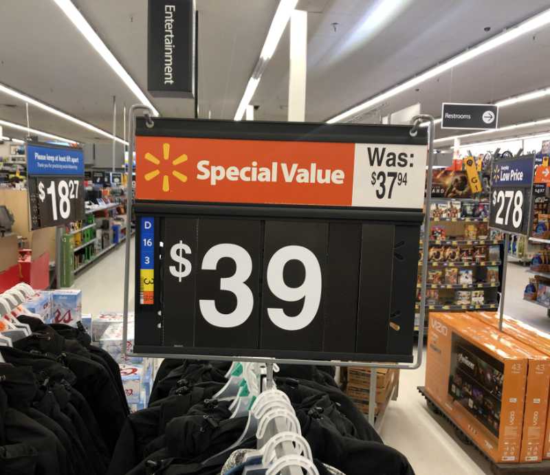 funny pics - walmart price sale fail - Special Value Was $37.94 Low Price now $39
