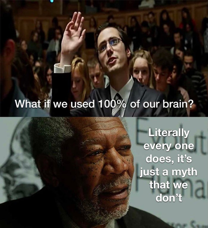 you use 100 of your brain - What if we used 100% of our brain? et Literally every one does, it's just a myth that we don't