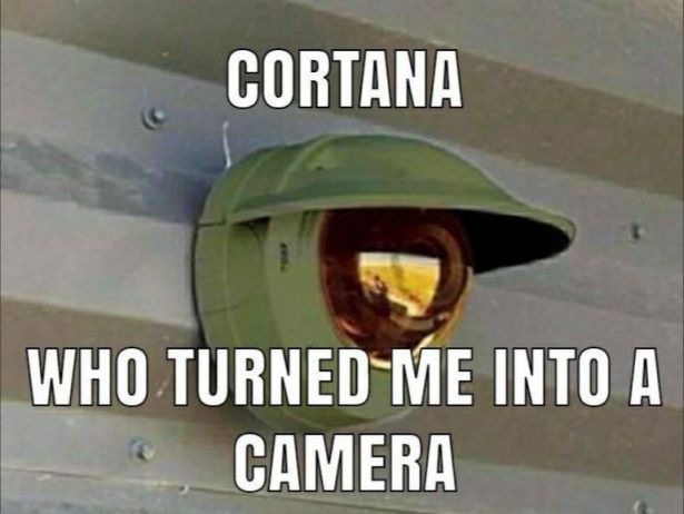 funny gaming memes - vehicle - Cortana Who Turned Me Into A Camera