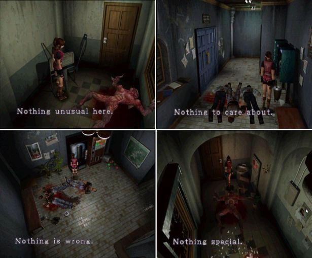 funny gaming memes - nothing special resident evil - Nothing unusual here. Nothing to care about. Nothing is wrong. Nothing special.