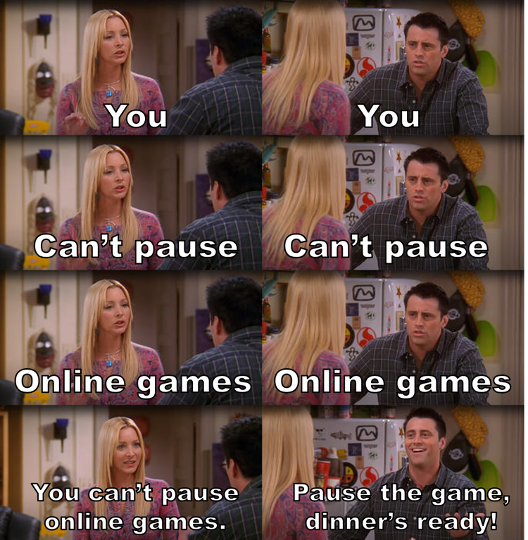 funny gaming memes - grogu baby yoda meme - You You Ch Can't pause Can't pause Online games Online games You can't pause online games. Pause the game, dinner's ready!
