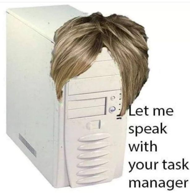 funny gaming memes - let me speak to your task manager - Let me speak with your task manager