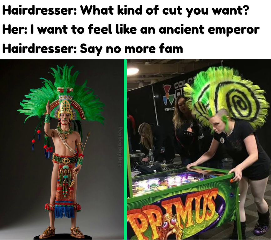 funny gaming memes  - Emperor - Hairdresser What kind of cut you want? Her I want to feel an ancient emperor Hairdresser Say no more fam Coa wie Wwce PrastalBayam