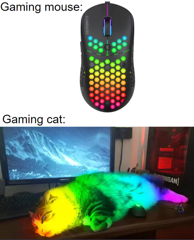 funny gaming memes - light - Gaming mouse Gamenote Dpi Gaming cat Tunnnigan