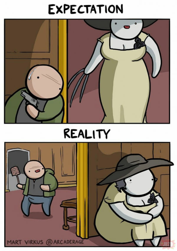 funny gaming memes - comics - Expectation Reality Mart Virkus Arcaderage