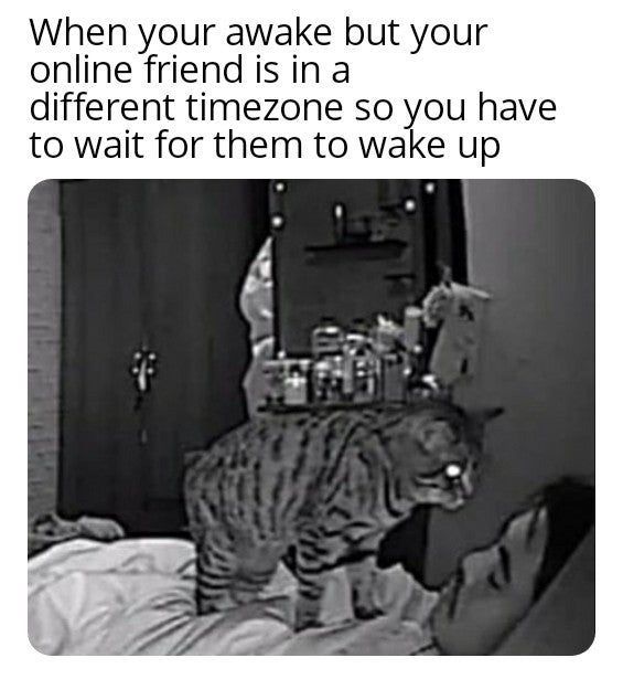 funny gaming memes - monochrome photography - When your awake but your online friend is in a different timezone so you have to wait for them to wake up