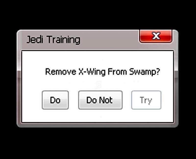 Jedi Training x Remove XWing From Swamp? Do Do Not Try