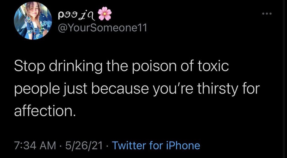 best of ace watkins - pooja Stop drinking the poison of toxic people just because you're thirsty for affection. 52621 Twitter for iPhone