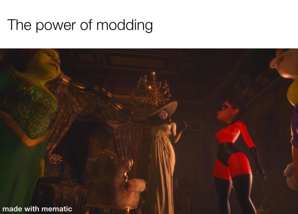 funny gaming memes - performance art - The power of modding made with mematic