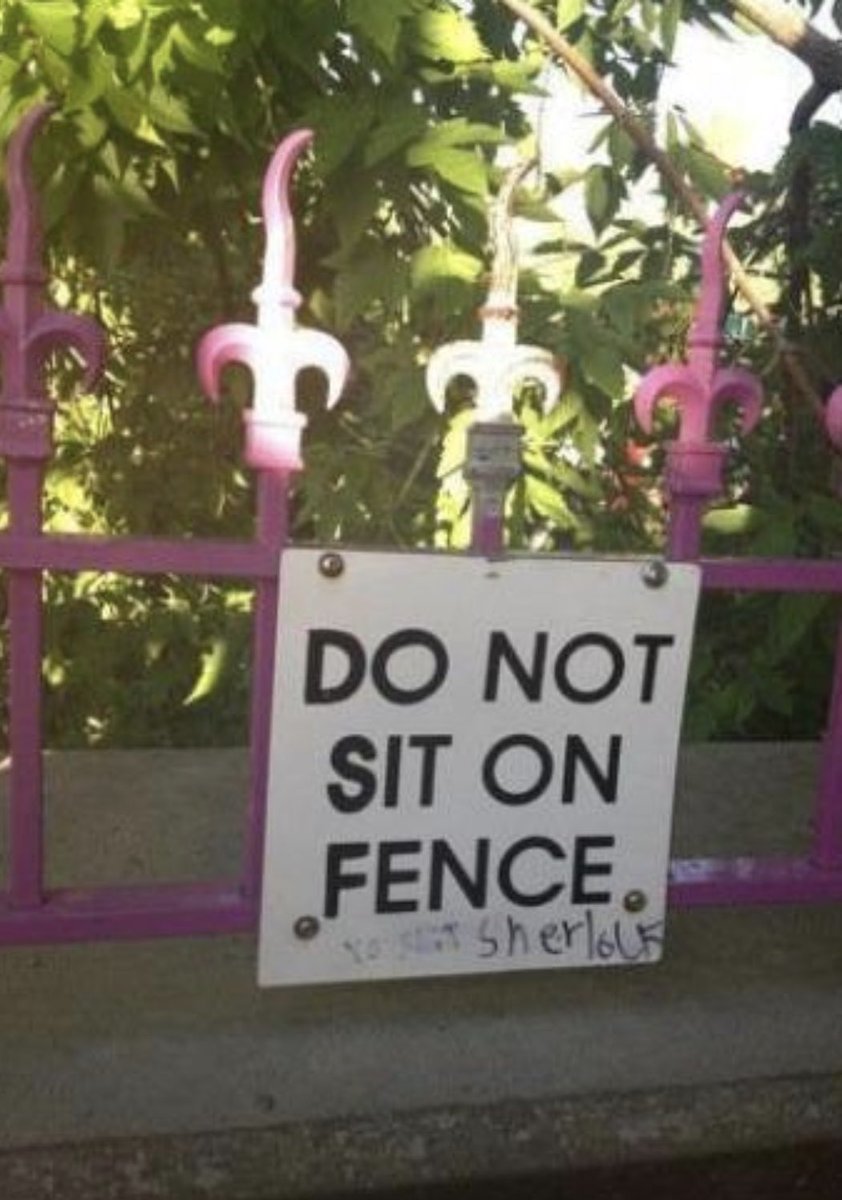 tree - Do Not Sit On Fence. To Sherlout