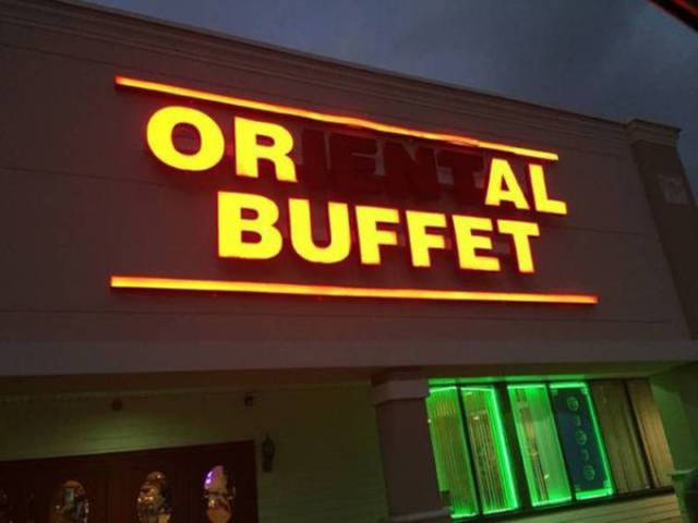 hilarious neon signs - Oral Buffet