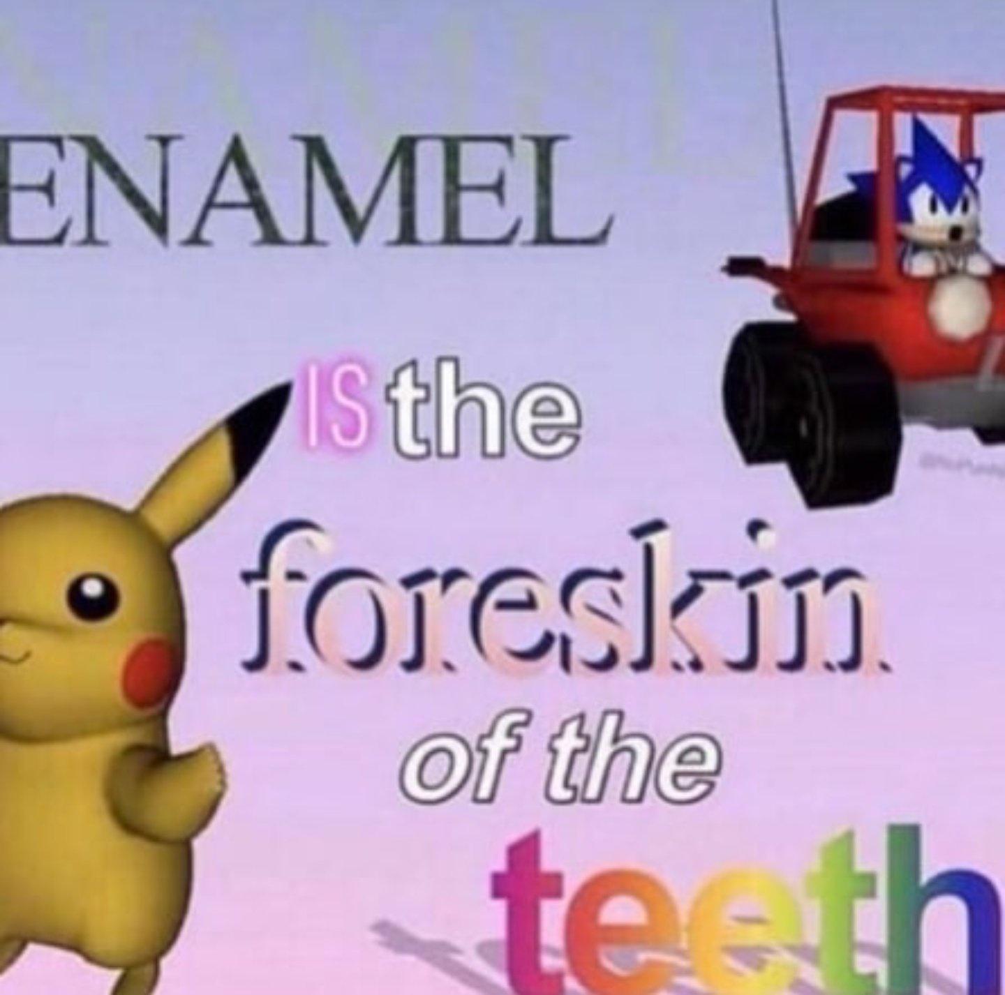 enamel is the foreskin of the teeth - Enamel Is the foreskis . of the t h