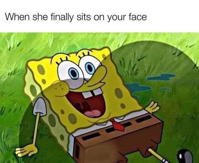 she finally sits on your face - When she finally sits on your face