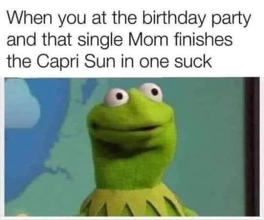 fauna - When you at the birthday party and that single Mom finishes the Capri Sun in one suck