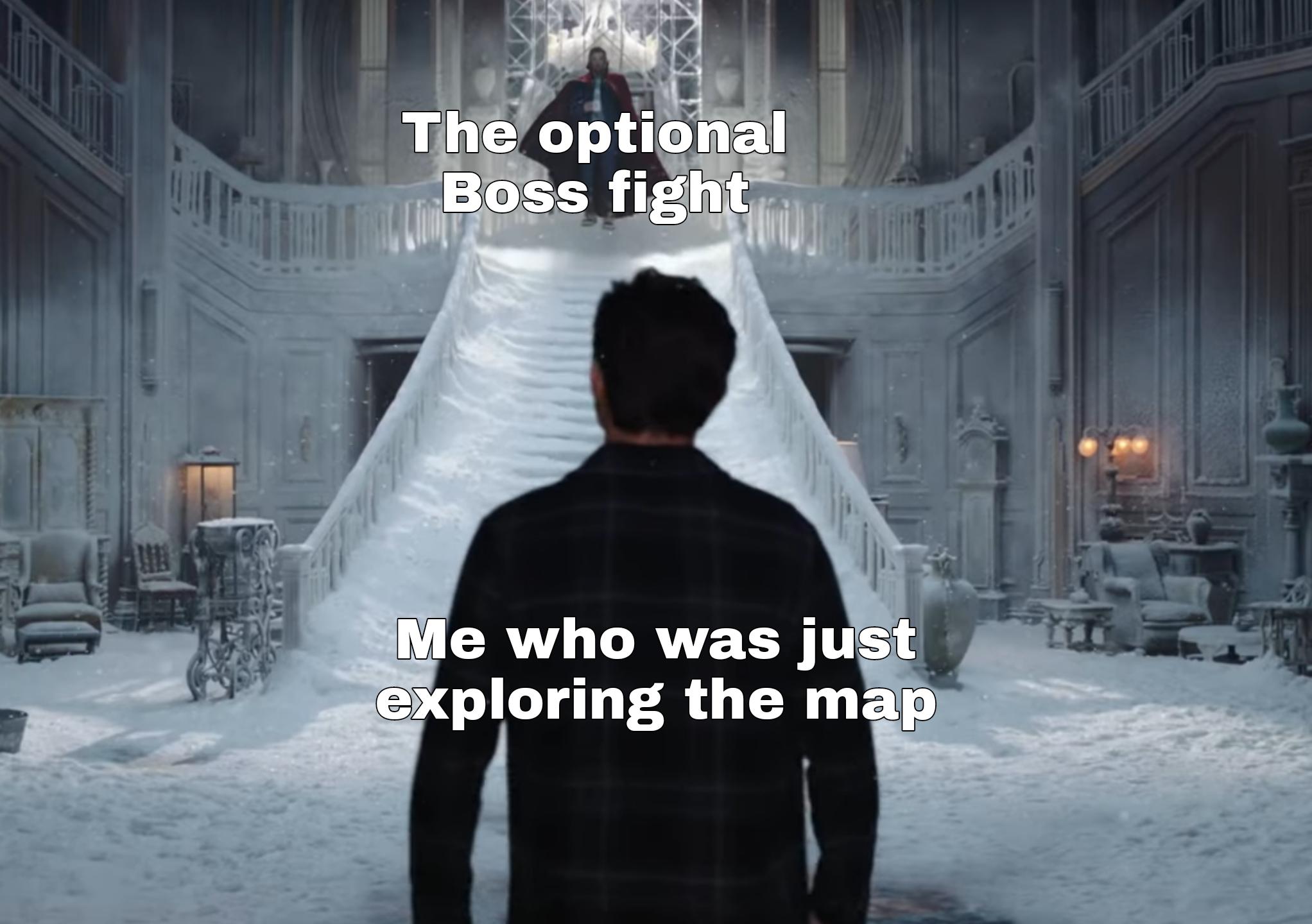funny gaming memes  - Spider-Man: No Way Home - The optional Boss fight dhe M2 Me who was just exploring the map