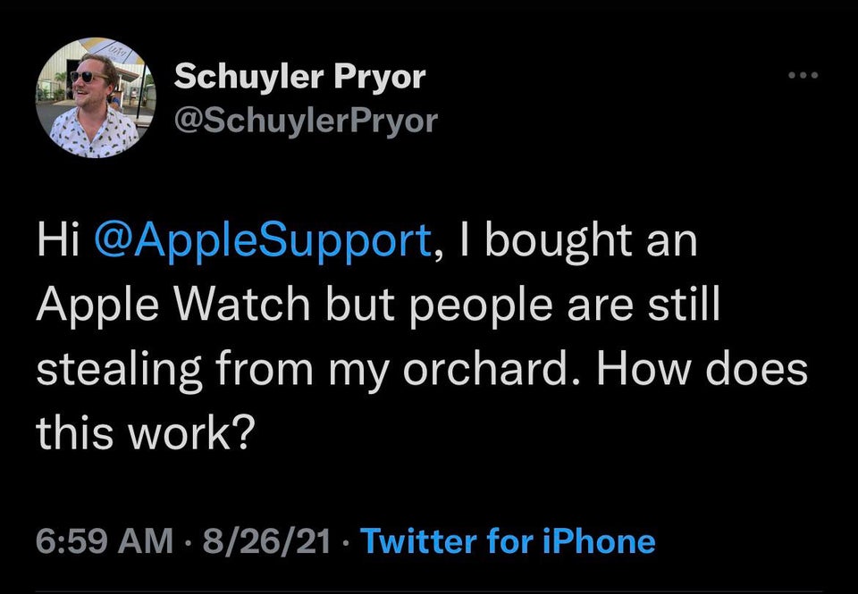 william shatner mike stoklasa - Schuyler Pryor Pryor Hi Support, I bought an Apple Watch but people are still stealing from my orchard. How does this work? 82621. Twitter for iPhone