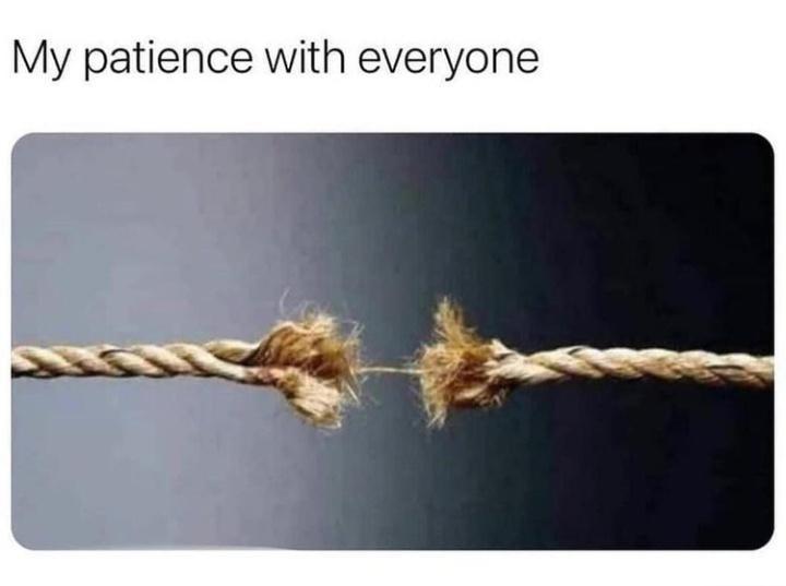 my patience with everyone - My patience with everyone