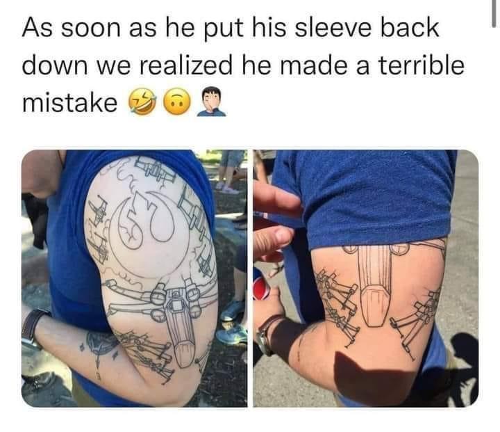 good - As soon as he put his sleeve back down we realized he made a terrible mistakes