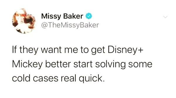 would anyone like to buy my college degree - Missy Baker If they want me to get Disney Mickey better start solving some cold cases real quick.