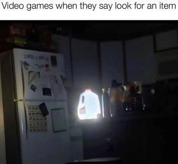 funny gaming memes - vrutal - Video games when they say look for an item Vai