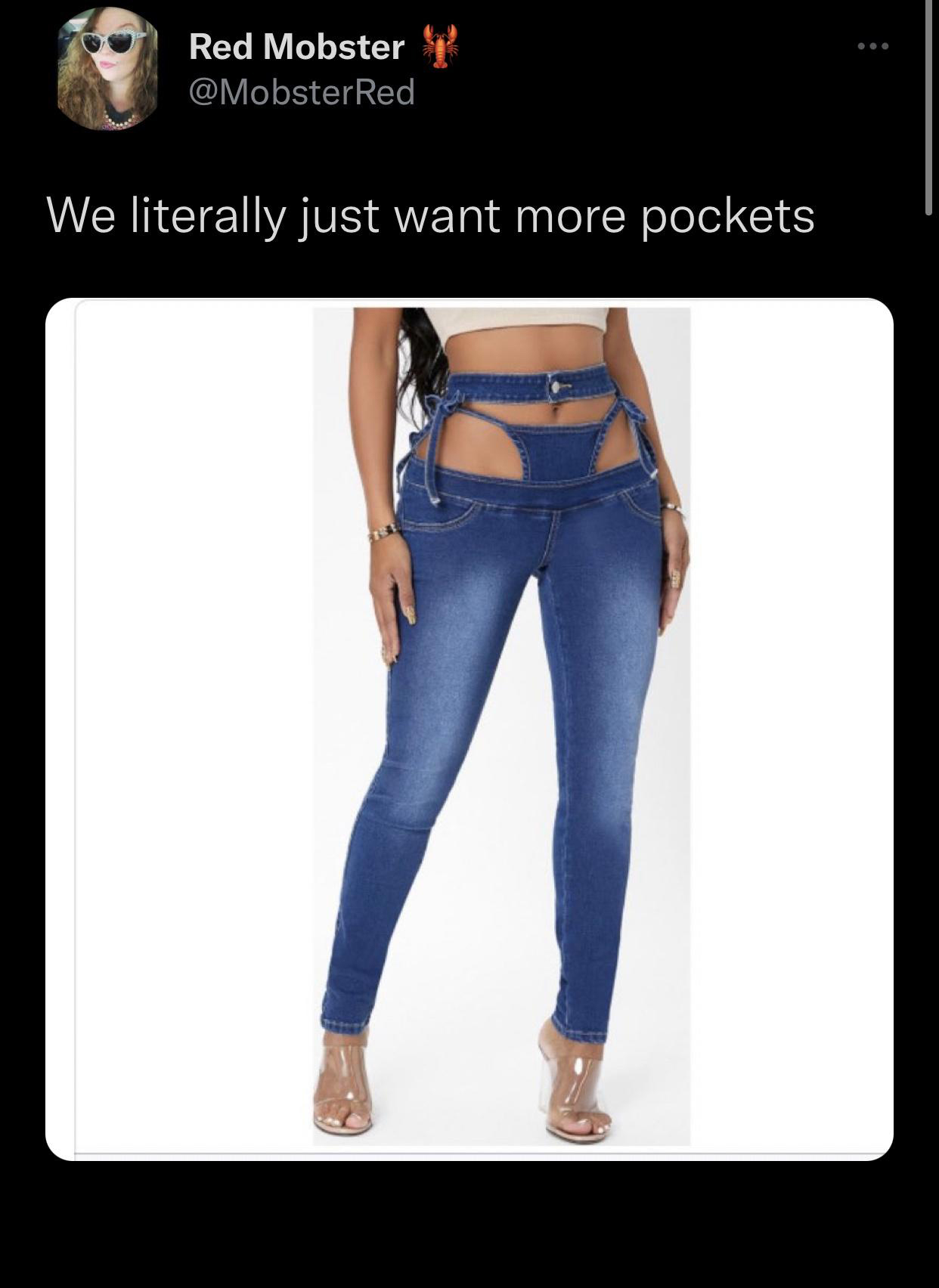 shein sxy jeans - Red Mobster sy Red We literally just want more pockets