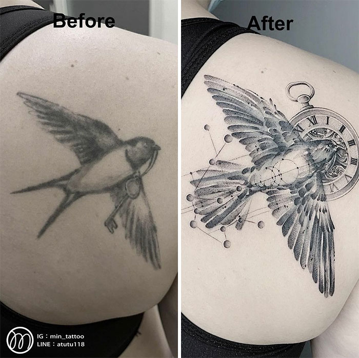 tattoo - Before After X Cere on Ig min tattoo Line atutu118