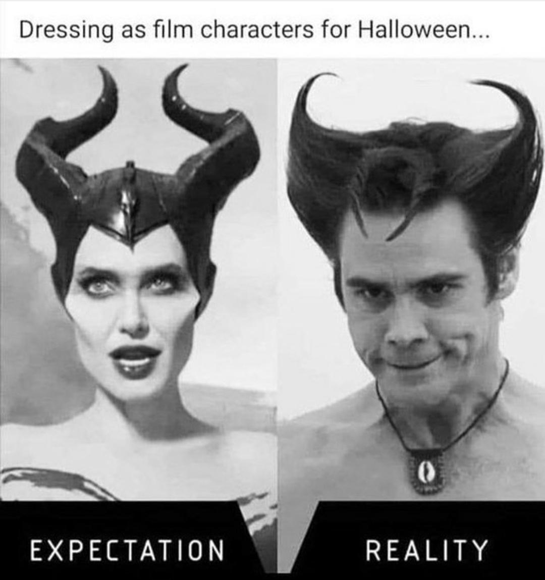 funny memes - maleficent aurora letter - Dressing as film characters for Halloween... Expectation Reality