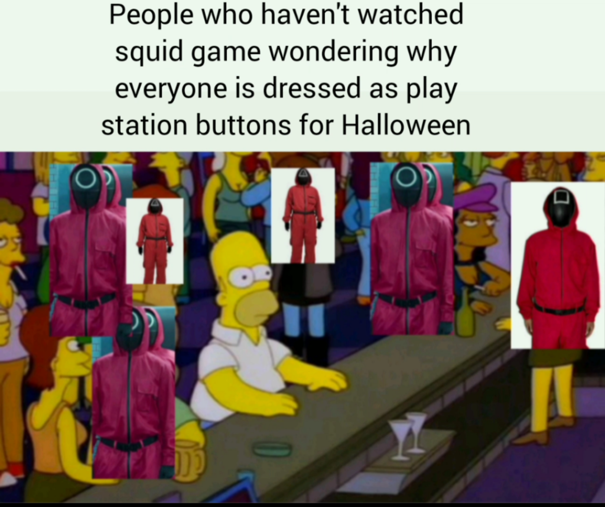 gaming memes - people who havent watched squid game - People who haven't watched squid game wondering why everyone is dressed as play station buttons for Halloween St