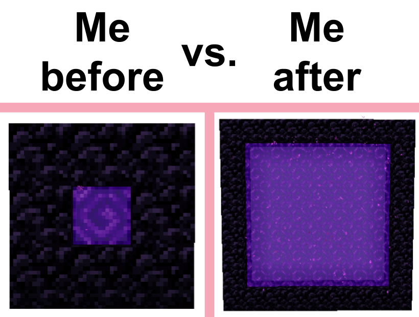 gaming memes - pattern - Me Vs. before Me after