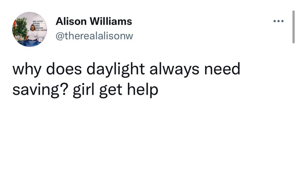 Core Alison Williams why does daylight always need saving? girl get help
