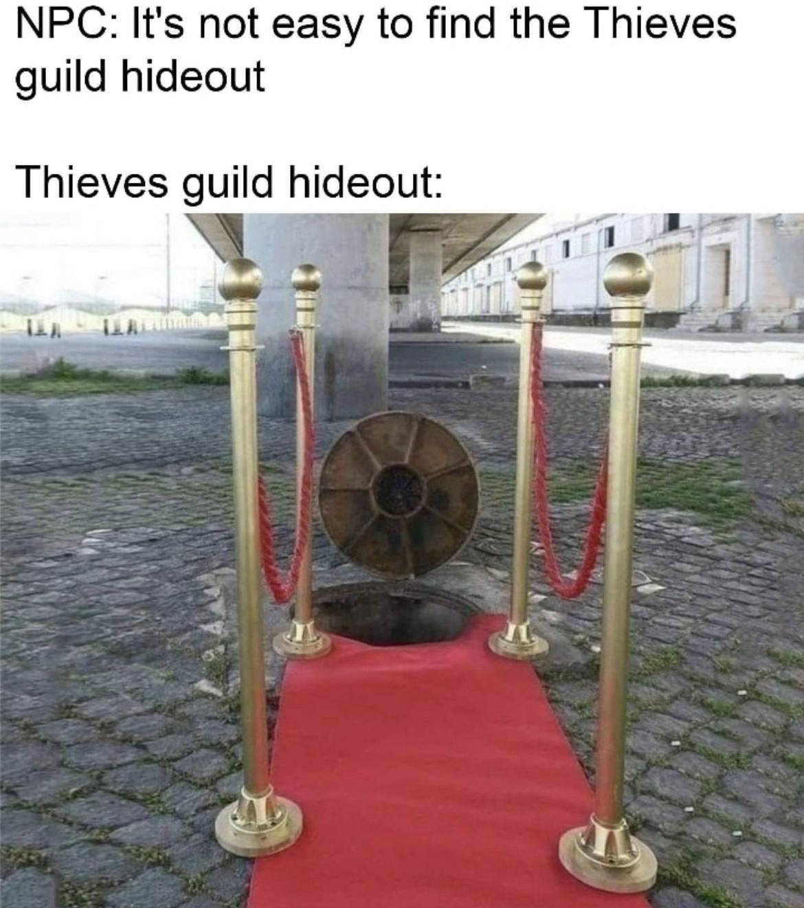 Thieves' guild - Npc It's not easy to find the Thieves guild hideout Thieves guild hideout