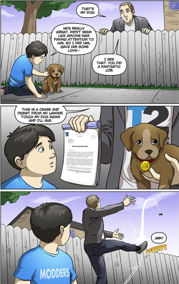 gaming memes  - Grand Theft Auto - That'S My Dog He'S Really Great. Didn'T Seem Anyone Was Paying Attention To Him, So I Fed Him, Gave Him Some Love I See That. You Did A Fantastic Job. This Is A Cease And Desist From My Lawyer. Touch My Dog Again And I'L