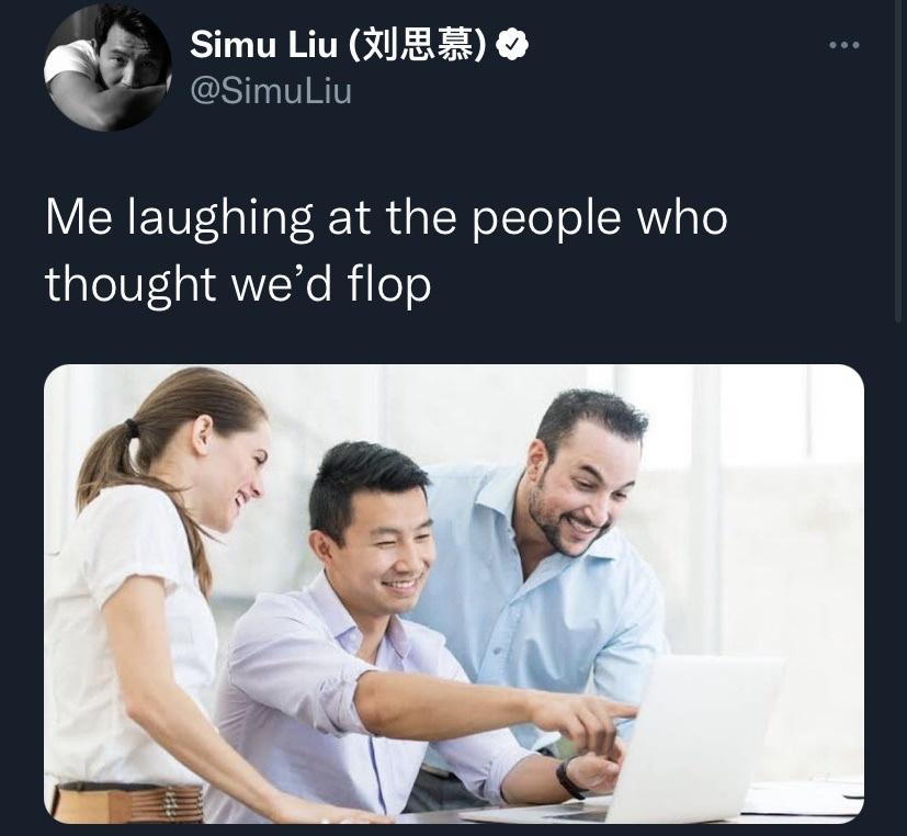 stock simu liu - Simu Liu Me laughing at the people who thought we'd flop 136