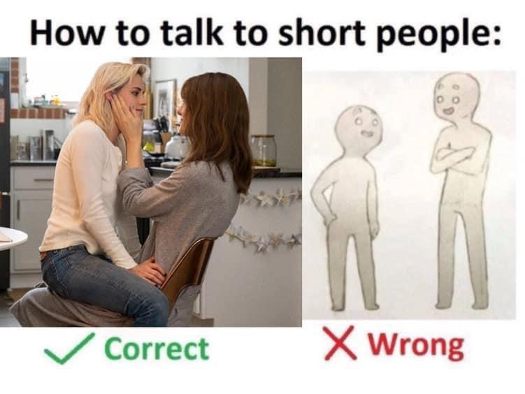 mackenzie davis und kristen stewart - How to talk to short people Correct x Wrong