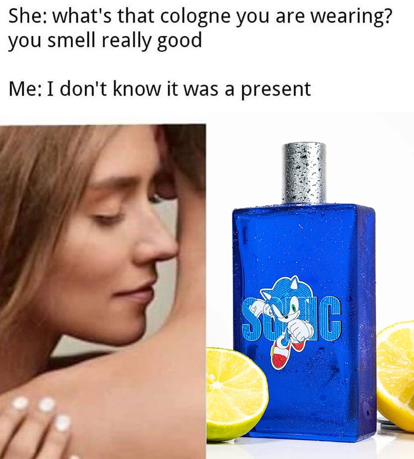 funny gaming memes - sega cologne - She what's that cologne you are wearing? you smell really good Me I don't know it was a present C