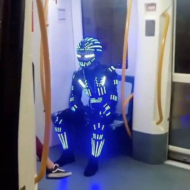 strangest subway - cobalt blue - N11