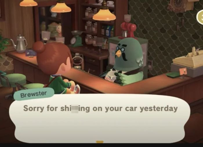 funny gaming memes  - roost animal crossing - o Brewster Sorry for shi ing on your car yesterday
