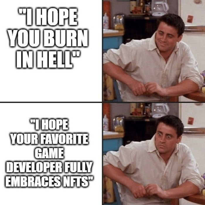 gaming memes - technoblades birthday - You Burn In Hell Your Favorite Game Developer Fully Embraces Nfts