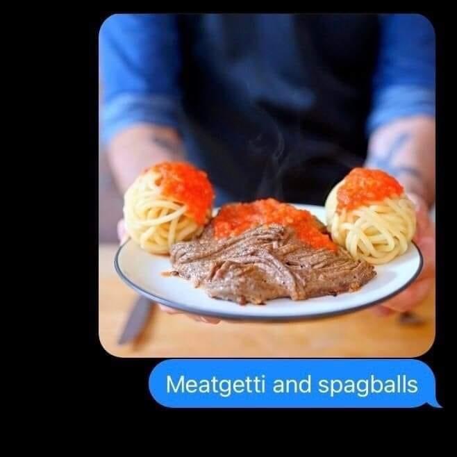 meat ghetti and spag balls - Meatgetti and spagballs