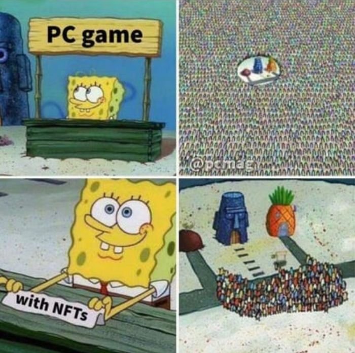 funny gaming memes - there's a spongebob meme for everything - Pc game with Nfts