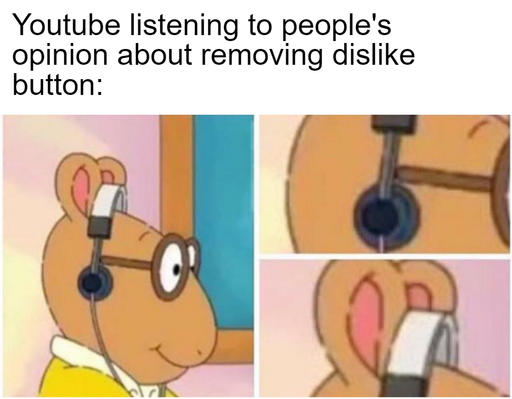 funny gaming memes - doug ford arthur meme - Youtube listening to people's opinion about removing dis button