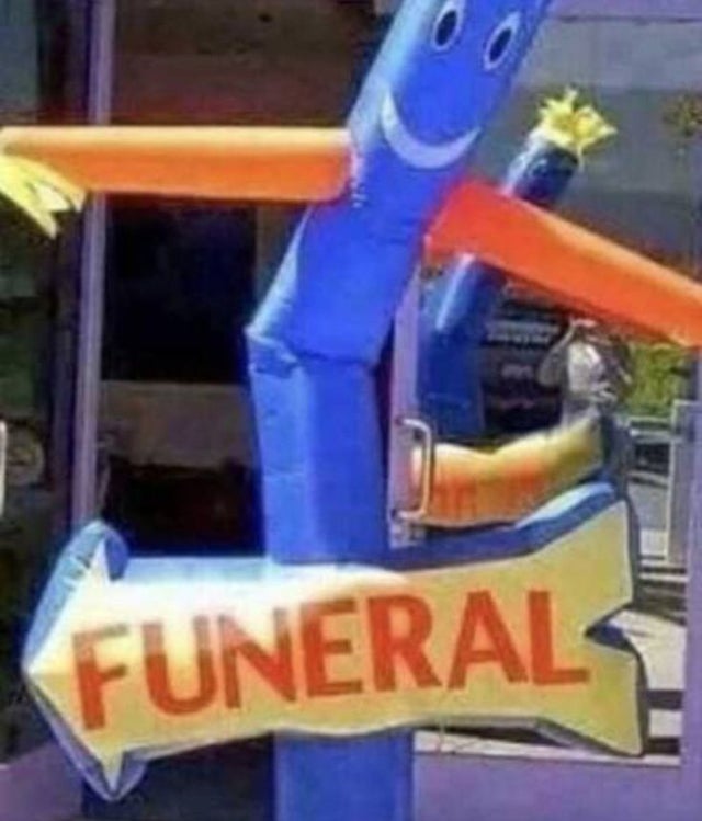 inflatable tube man funeral - Funeral