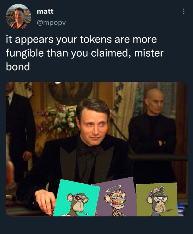 mads mikkelsen casino royale - matt it appears your tokens are more fungible than you claimed, mister bond