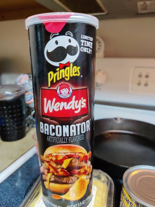 funny memes - dank memes - junk food - Limited Time Only! Pringles. Wendy's Baconator Artificially Flavored Shs It W55018