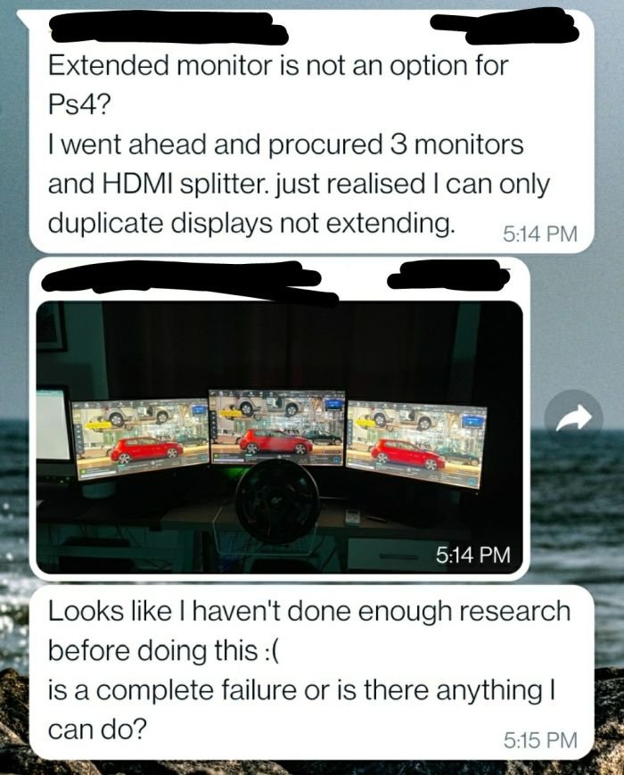 funny gaming memes - multimedia - Extended monitor is not an option for Ps4? I went ahead and procured 3 monitors and Hdmi splitter. just realised I can only duplicate displays not extending. Looks I haven't done enough research before doing this is a com