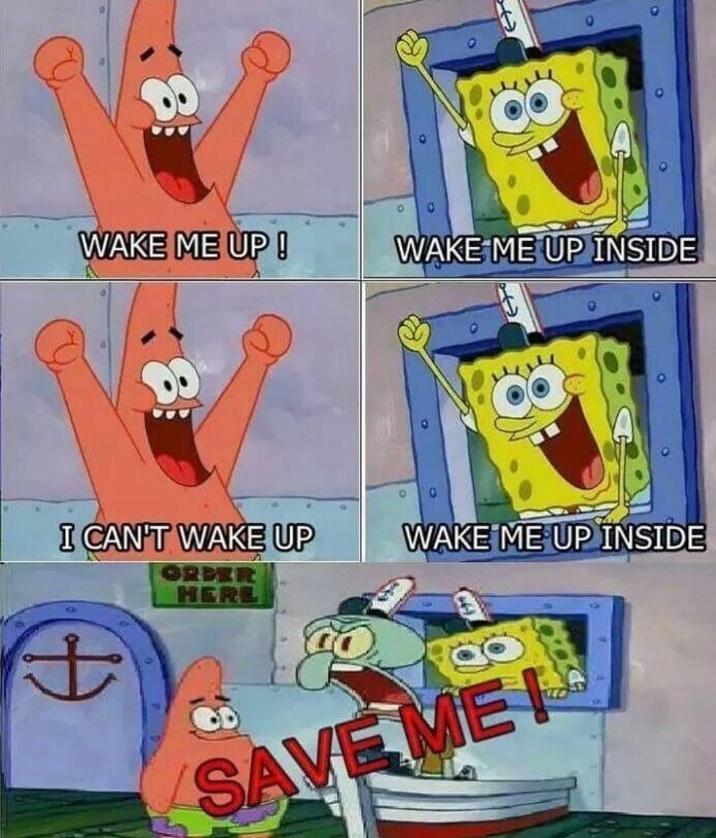 fresh memes - funny memes - wake me up meme - Wake Me Up! Wake Me Up Inside Wake Me Up Inside I Can'T Wake Up Order Merl t Save Mei