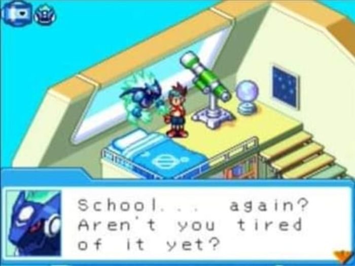 funny gaming memes - cartoon - School again? Aren't you tired of it yet?